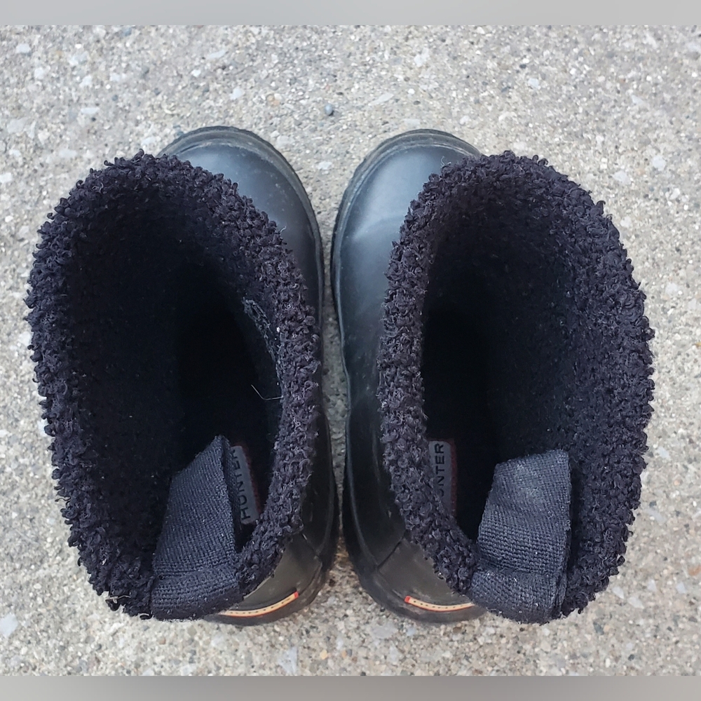 Hunter Sherpa Lined Rubber Toddler Boots US Size 10 - Picture 3 of 5